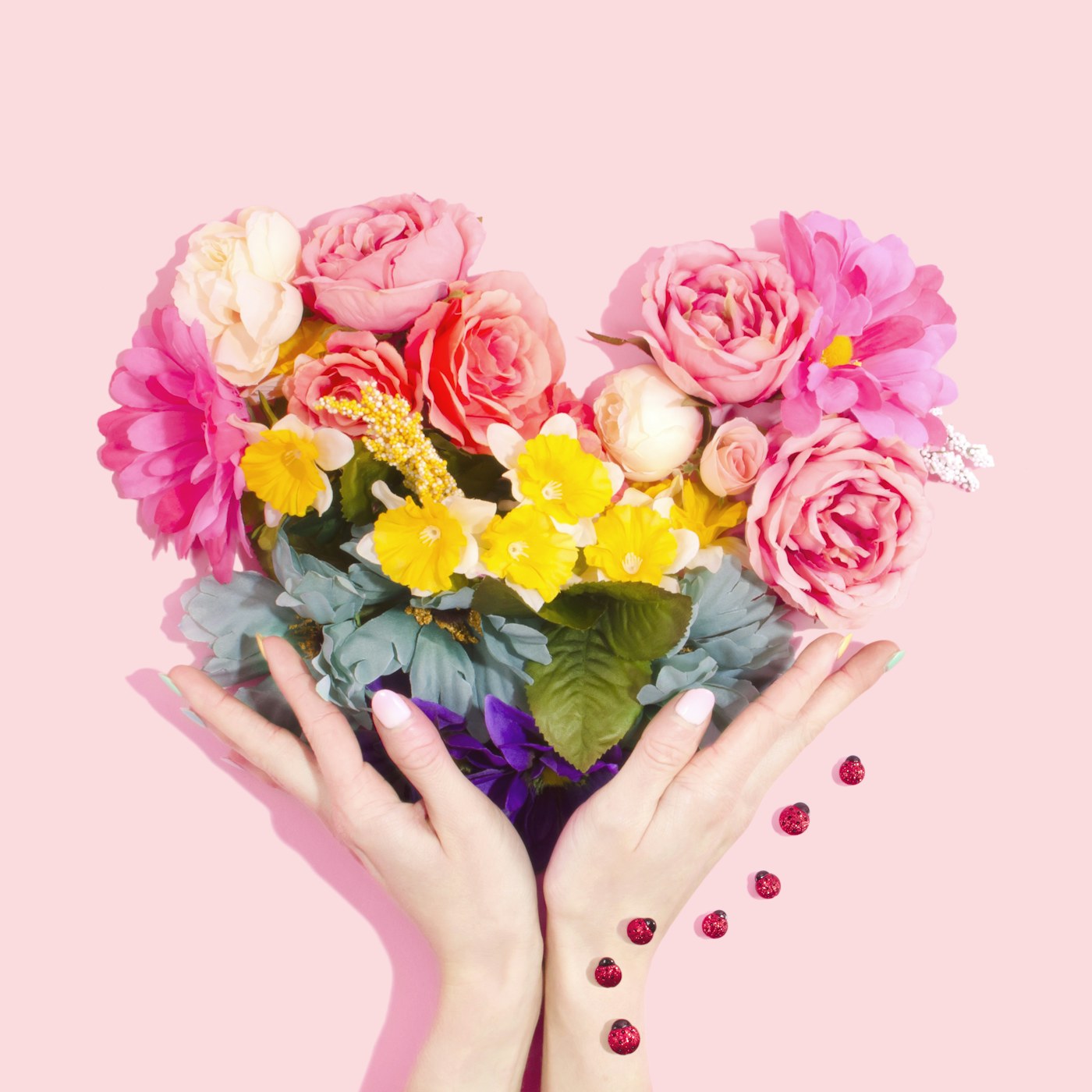 Soft pale flower arrangement